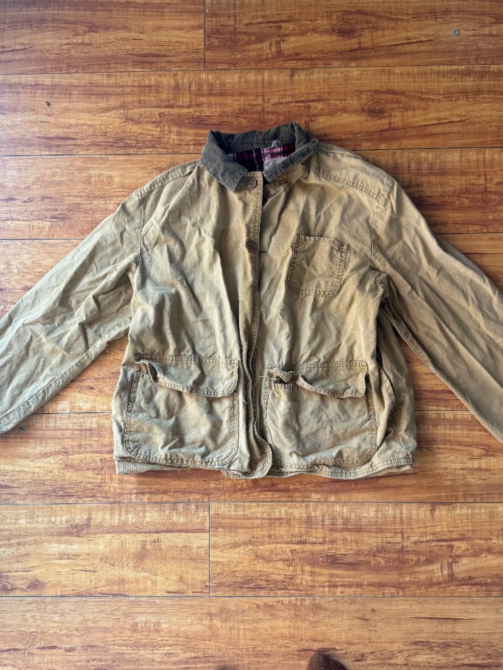 1970s tan workwear utility jacket